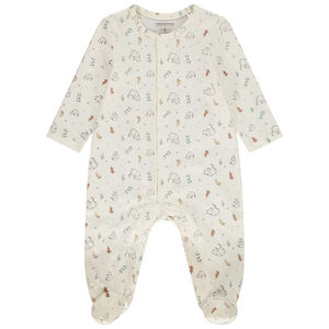 Pyjama in jersey slub met olifantenprint voor baby