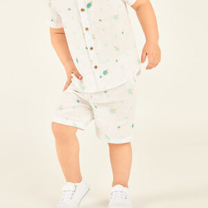 Set van 2 delen, shirt + korte broek met schildpaddendruk voor babyjongen 