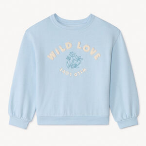 Oversized meisjes sweat met bouclettes 