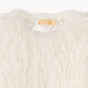 Gilet boléro en fausse fourrure effet plumes fille 