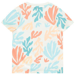 T-shirt met korte mouwen, met koraalprint, jongens 