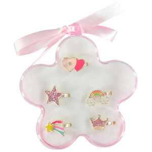 Set van 5 fantasieringen met bloemenbox meisjes 