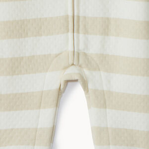 Combinaison longue rayée à broderie éléphant pour bébé 