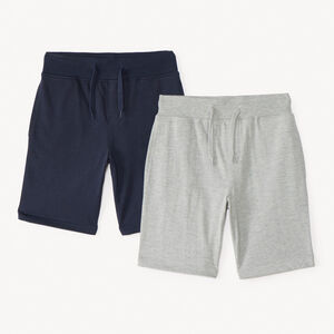 Lot de 2 bermudas unis en maille  