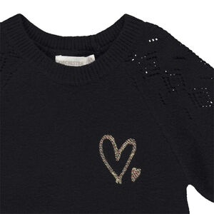 Pull en tricot avec broderie pour fille 
