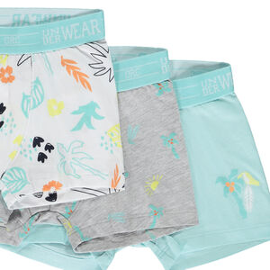 Lot de 7 boxers en jersey motifs palmiers pour garçon 