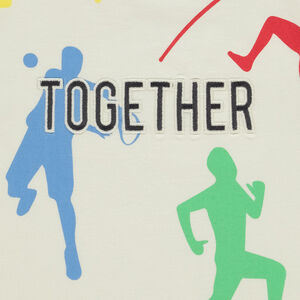 T-shirt met korte mouwen colour block effect sport voor jongen 