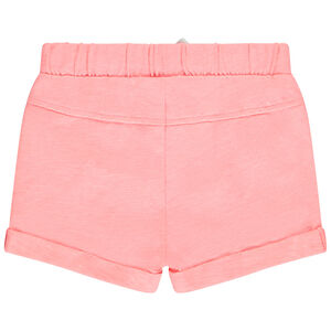 Effen short in jersey slub voor baby meisje 