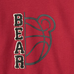 Sweatshirt fleece oversize met basketbalpatroon voor babyjongens 