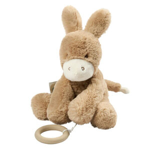 Peluche musicale Âne 30cm Caramel 