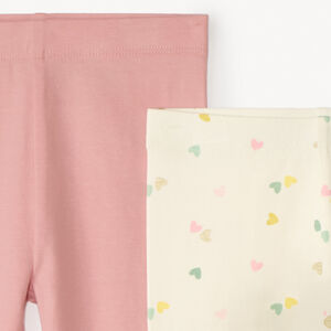 Lot de 2 caleçons uni et imprimé pour bébé fille 