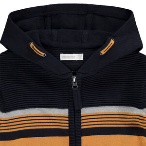 Vest met kap in fantasie gebreid voor jongen 