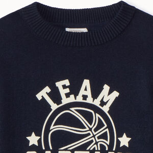 Gebreide trui met print voor jongens 