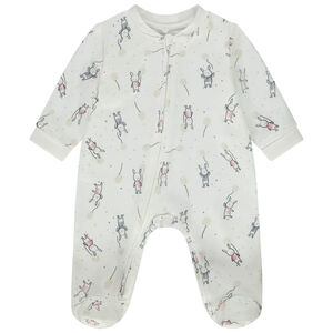 Dors-bien en jersey imprimé lapins pour bébé garçon 