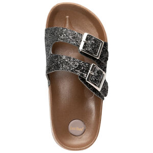 Sandales pailletées à boucles fantaisie 