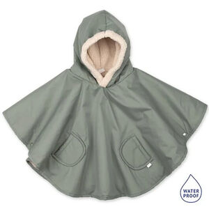 Reis poncho - Waterproof + teddy -Groen - 9/36 m 