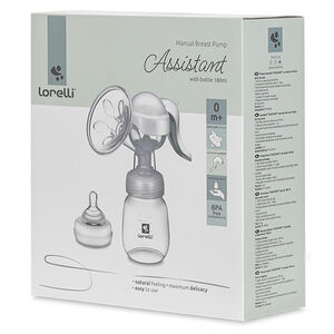 Tire-lait manuel avec biberon 180 ml Blanc 