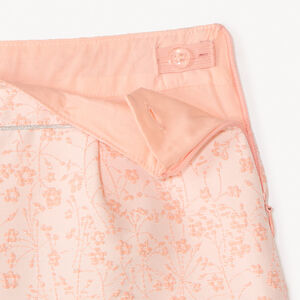 Short en jacquard motifs fleuris fille 