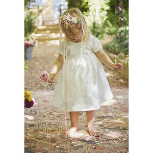 Ceremoniejurk in jacquard voor baby meisje 