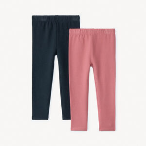 Lot de 2 caleçons en molleton uni pour bébé fille 