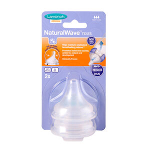 Zuigspeen silicone NaturalWave Snelle melktoevoer - 2 stuks 