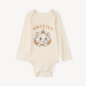Set van 3 lange mouwen bodies Marie Les Aristochats Disney voor babymeisje met verschillende sluitingen naargelang de leeftijd 