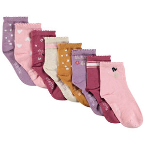 Lot de 8 paires de chaussettes fantaisies fille 
