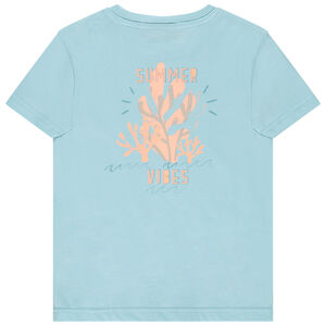 T-shirt met korte mouwen, met algenprint, jongens 