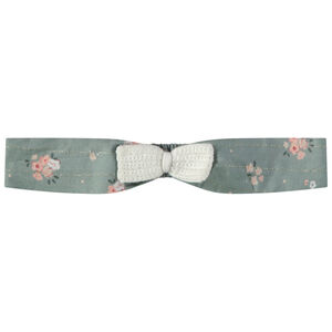 Bandeau nœud en tricot et fils lurex pour bébé fille 