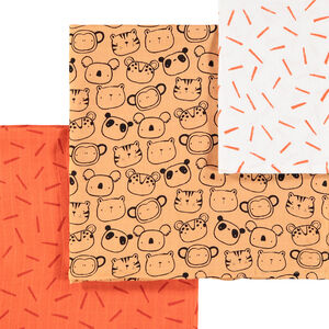 Lot de 3 langes en coton pour bébé garçon 