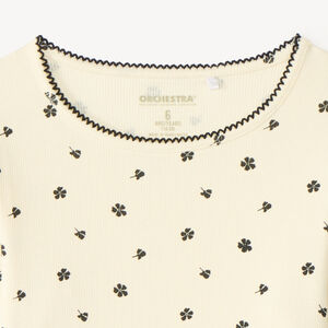 T-shirt met lange mouwen met bloemenprint voor meisje 