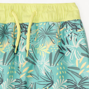 Tropical leaf print swim shorts voor jongens 