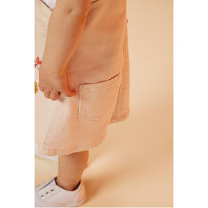 Denimjurk met bloemenborduurwerk voor babymeisje 