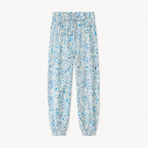Fluid paisley print pants for girls 