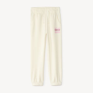 Joggingbroek voor meisjes van uni fleece met print 