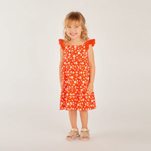 Gaas jurk met bloemenprint voor meisjes 