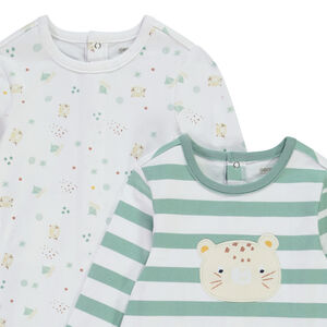 Lot de 2 dors-bien en jersey imprimé tigres et rayures pour bébé garçon 