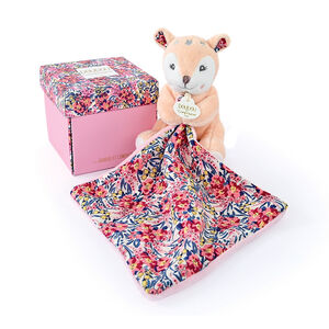 Doudou Faon beige avec mouchoir Boh'Aime 12cm 