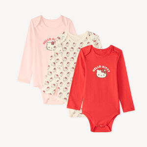 Set van 3 lange mouw rompertjes voor babymeisjes Hello Kitty 