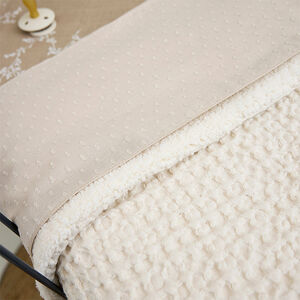Deken Waffle Teddy 100x150cm Nature 