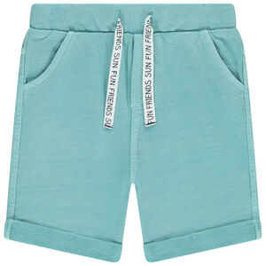 Bermuda en molleton uni à cordons imprimés pour bébé garçon 