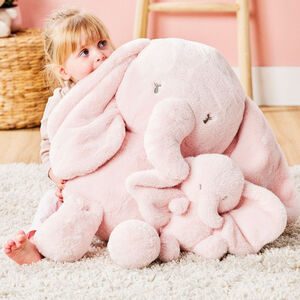 Knuffel olifant maxi - Fanfan - Roze - 60 cm 
