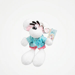 Diddl pluche sleutelhanger in zomerkleding - 15 cm 