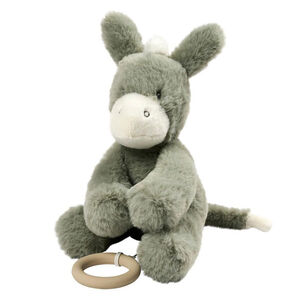 Muzikale knuffel Ezel 30cm Donkergroen 