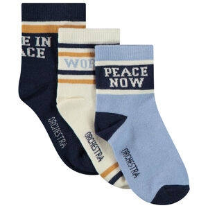 Lot de 3 paires de chaussettes normales fantaisie pour garçon  