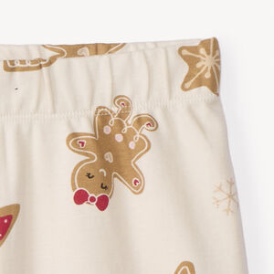 Set korte pyjama’s in interlock met kerstprint voor meisjes 