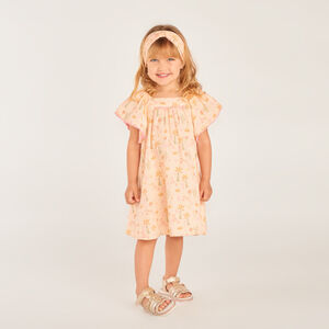 2-delige set met jurk + hoofdband met fantasieprint voor babymeisje 