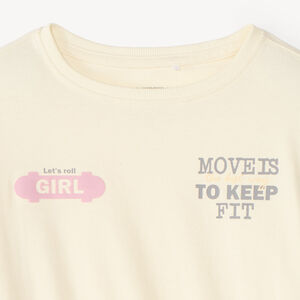 T-shirt met lange mouwen voor meisjes met sportprint 