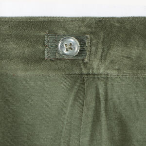 Broek bootcut in fluweel met gevlochten riem voor meisjes 