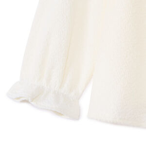 Tuniek met lange mouwen, effen kleur en ruches voor meisjes 